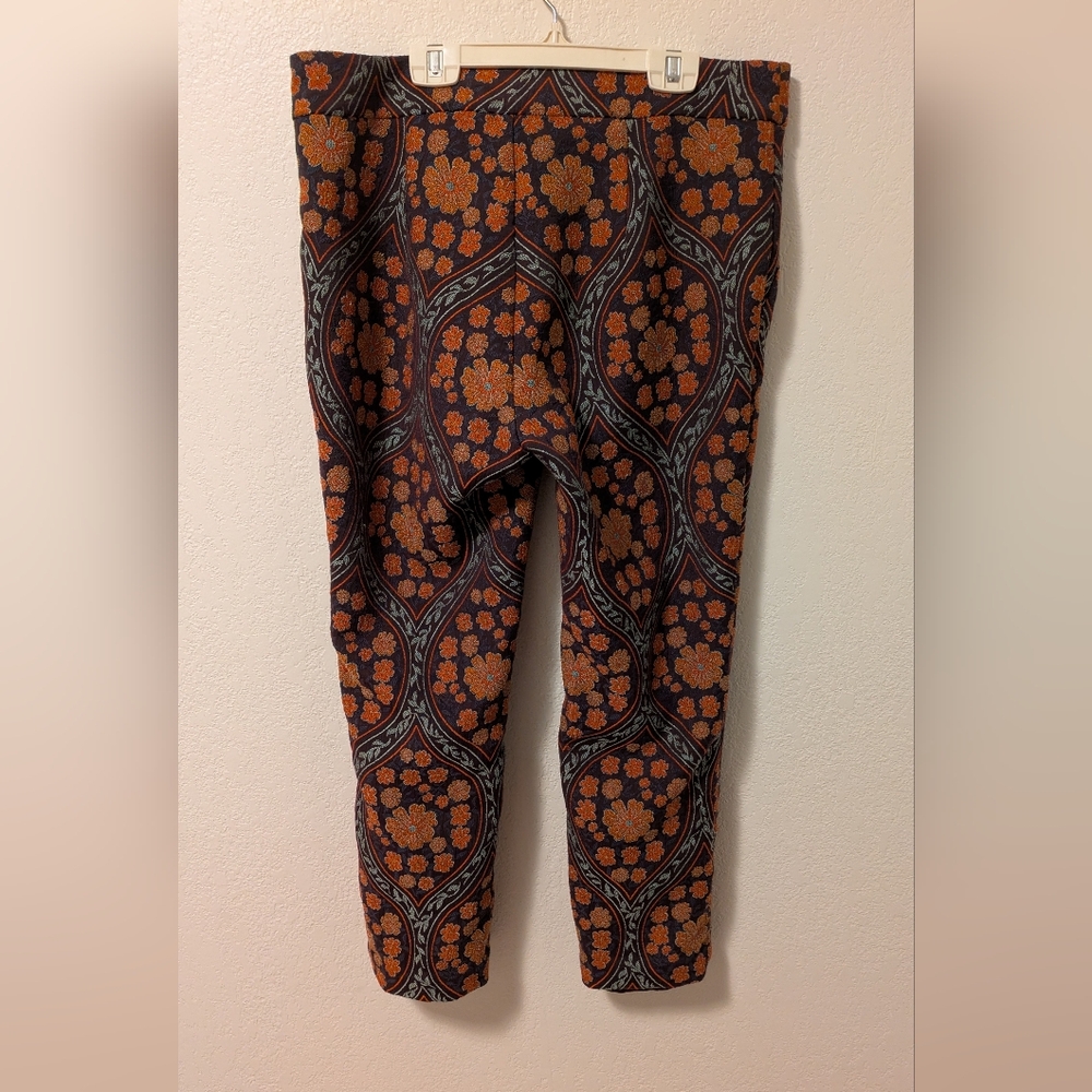 Anthropologie Essential Slim Pants - Brown and Orange - Picture 2 of 4